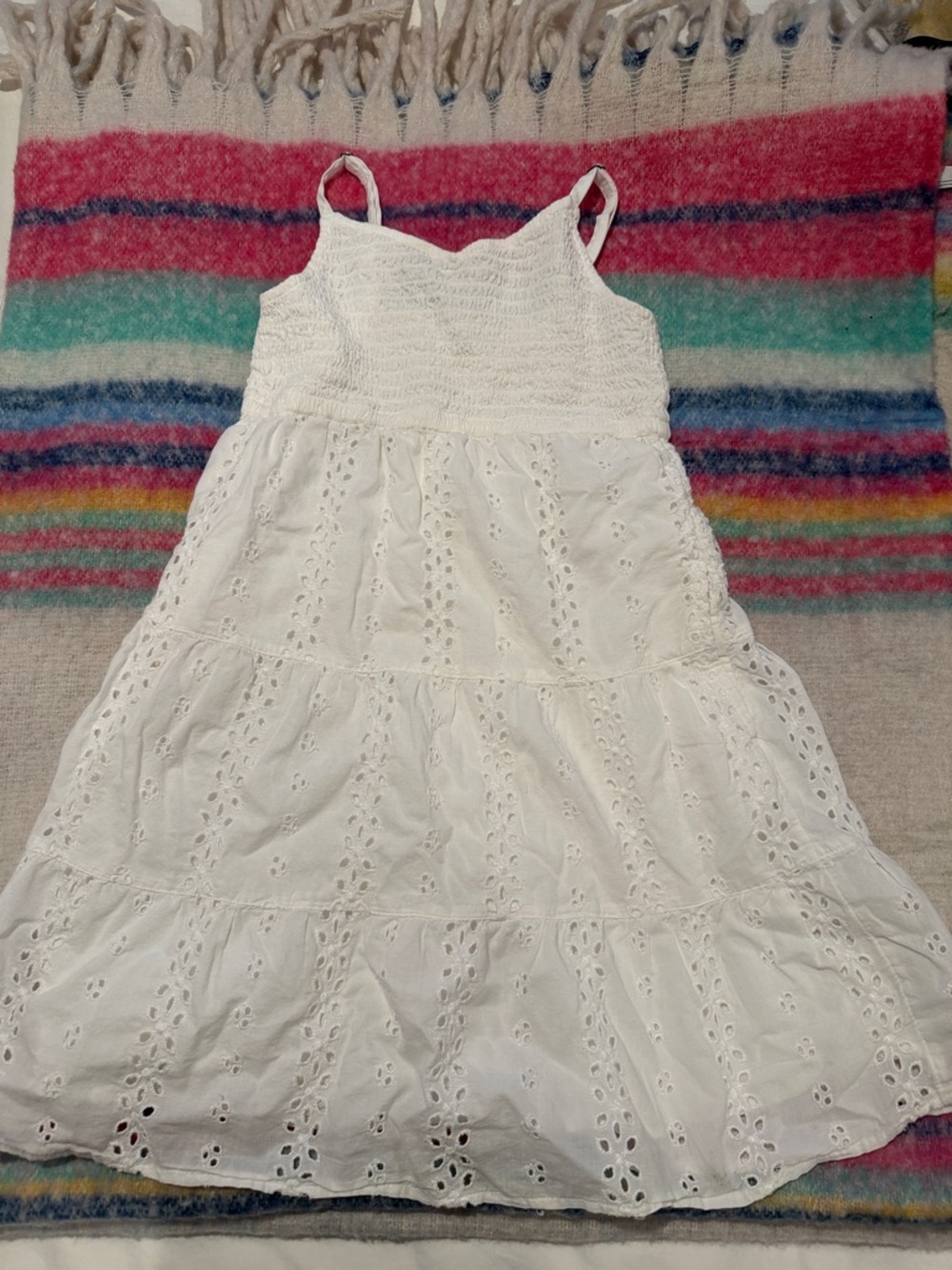 abercrombie kids White Eyelet Tiered Sundress